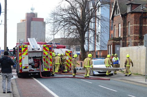 Emergency services have been called to a fire on Eleanor Street in Grimsby 