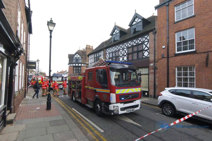 Market Street, in the town centre, was sealed off in both directions while crews attended
