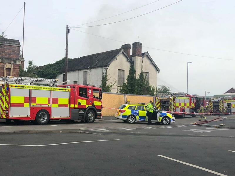 Firefighters battling a blaze at a derelict building in Stourport. (Photo: Manda Wright)