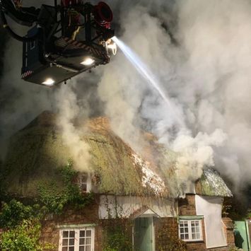 Firefighters from across Dorset were brought in to tackle the fire