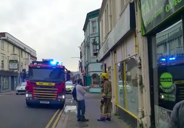 Two fire engines were called to a report of a flat fire on Eastgate Street at 12.30pm this afternoon