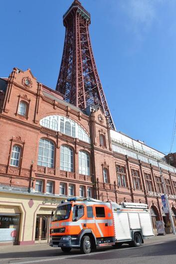 The fire service in attendance at Blackpool Tower.