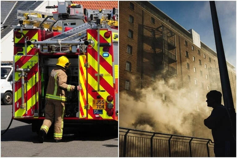 Firefighters have been called to tackle the blaze in Anderson Place