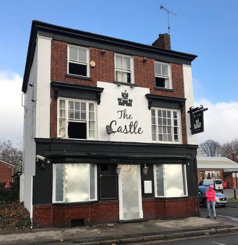 A severe fire at the Castle pub in Willenhall has caused major damage inside the building. 