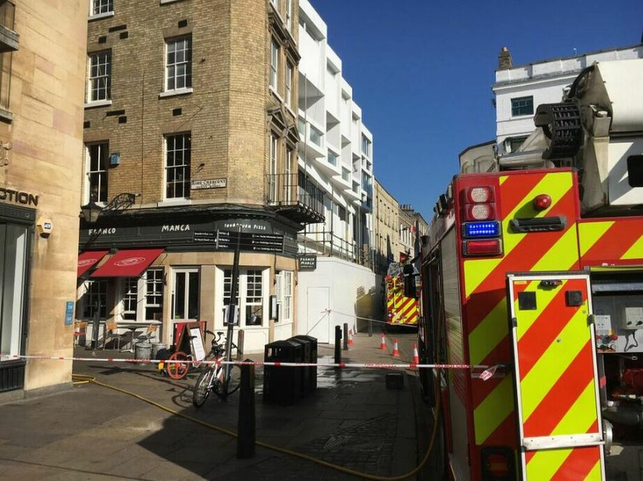 There were reports of smoke coming from the roof of Franco Manca
