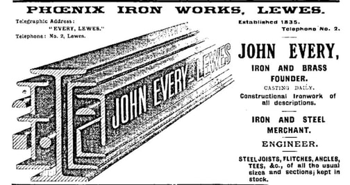 An advertisement for the Phoenix Iron Works