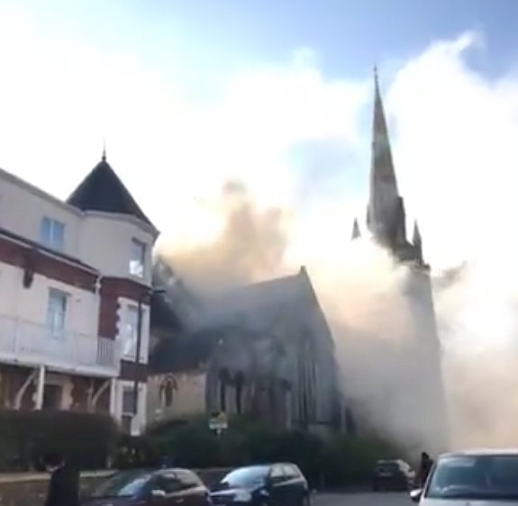 More than 40 firefighters are currently on the scene in Torquay 
