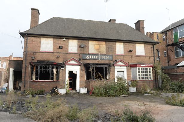 Fire at the derelict Ship Inn in Soar Lane Leicester
