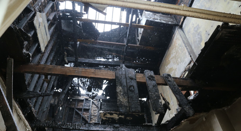 This is the damage caused by the fire at York House. (Image: Greg Martin)