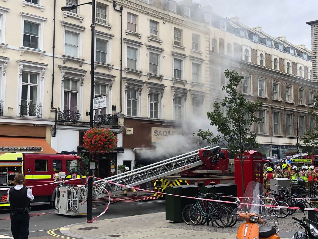 A significant amount of smoke is billowing from the building (Image: David Hooson)