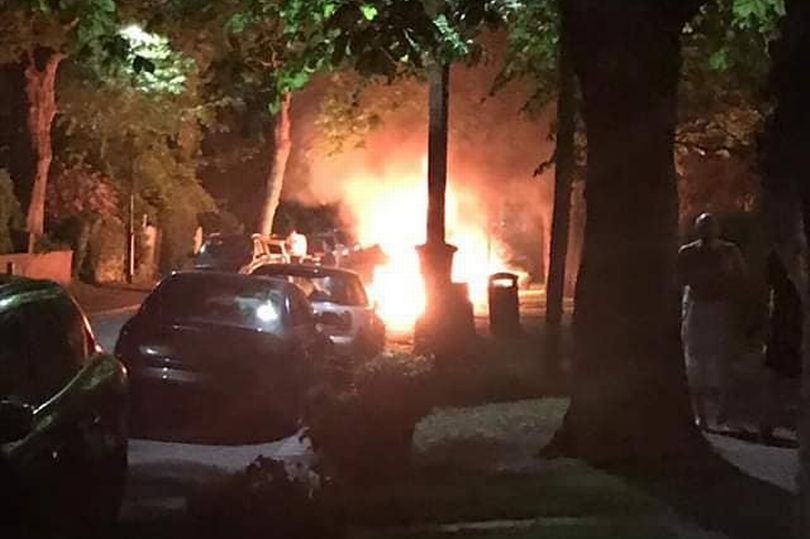 A parked car was 'set alight in Hartburn village just before midnight on Thursday