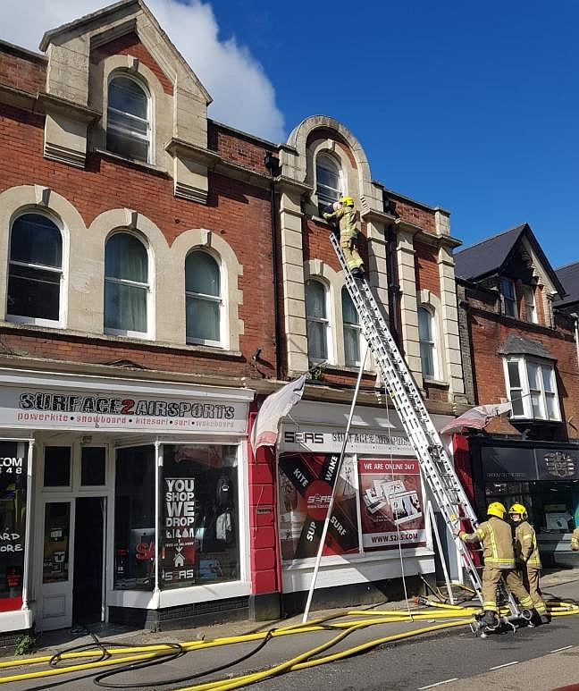 One woman was led to safety after a fire at Station Road, Ashley Cross on Saturday June 6 2020