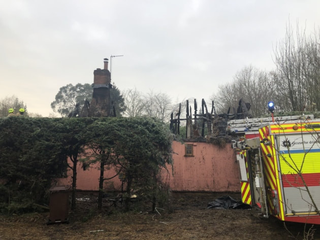 The Blue Barns Cottage, in Harts Lane in Ardleigh, was gutted by the fire