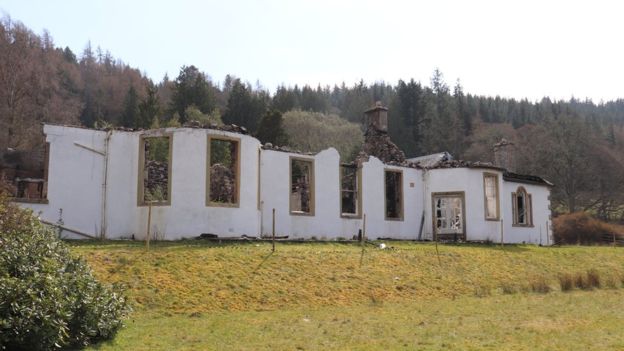 The house was left in ruins after a fire in 2015