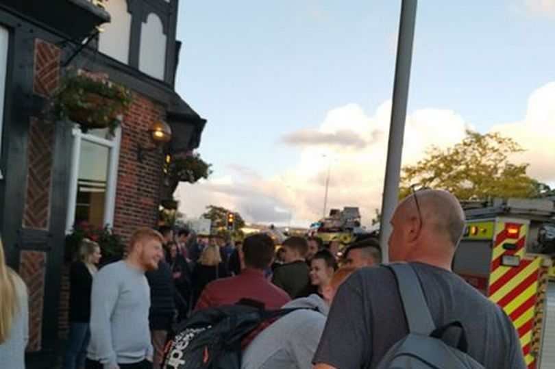 The pub was evacuated