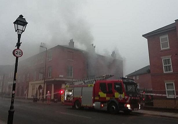Firefighters have tackled a blaze at a former pub in Castlefield. (Image: Zoe Bartlett)