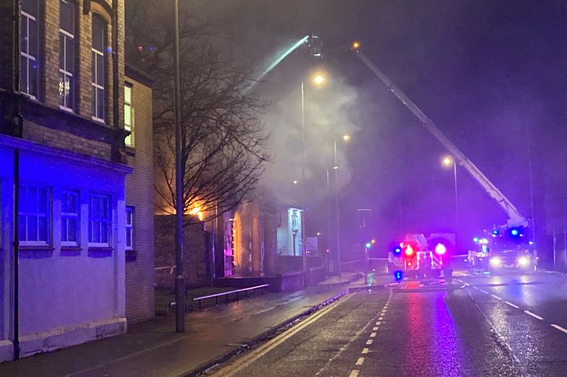 Fire at the former Conservative Club in Kilmarnock on December 20, 2020 (Image: Les Heal)