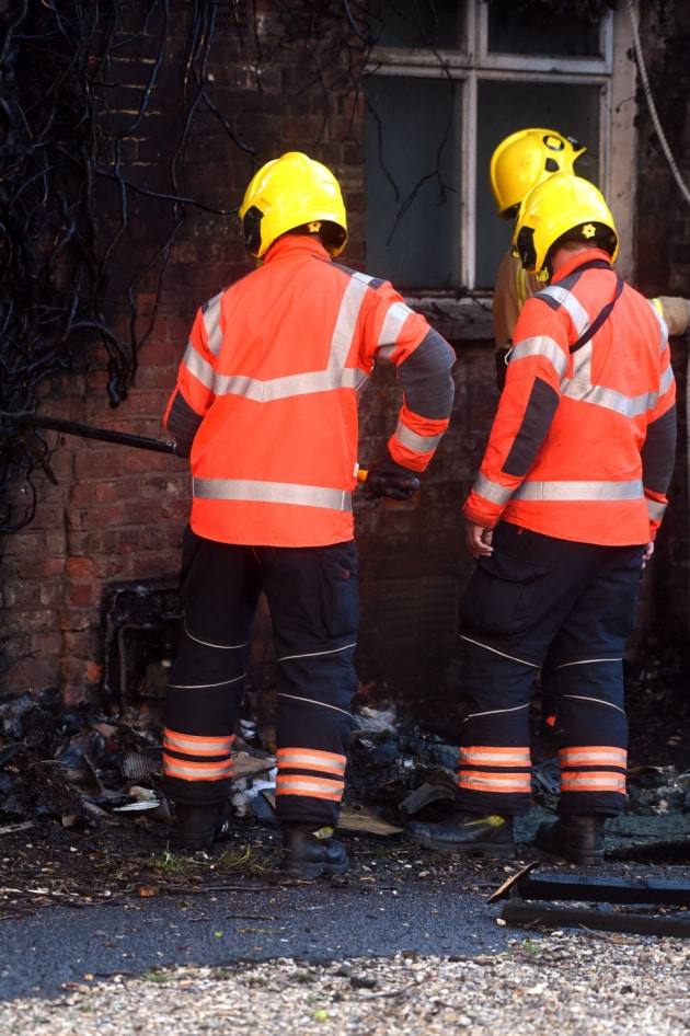 Arsonists set fire to a large amount of rubbish which caused a blaze that spread to trees, a nearby fence and the side of a Salvation Army Shop in Wisbech this morning (Picture: IAN CARTER.)