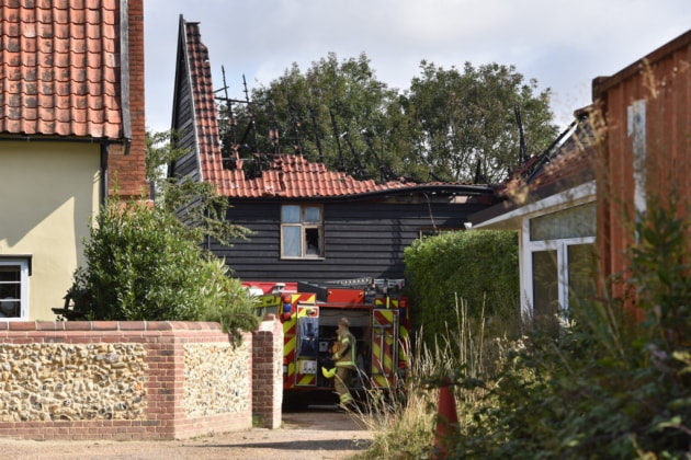 The roof of the barn conversion has been severely damaged (Picture: Sonya Duncan)