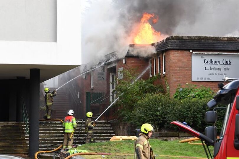 A huge fire has broken out at the famous Cadbury Club in Birmingham