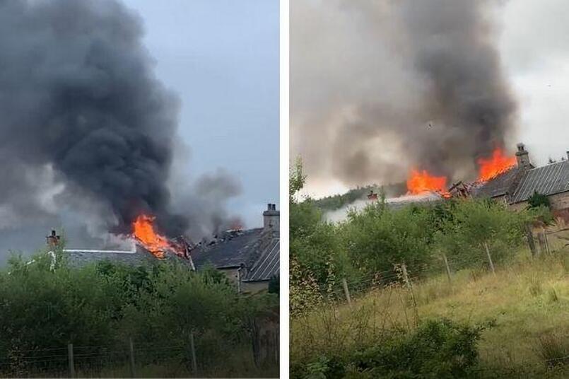 Firefighters have been called to the abandoned farmhouse