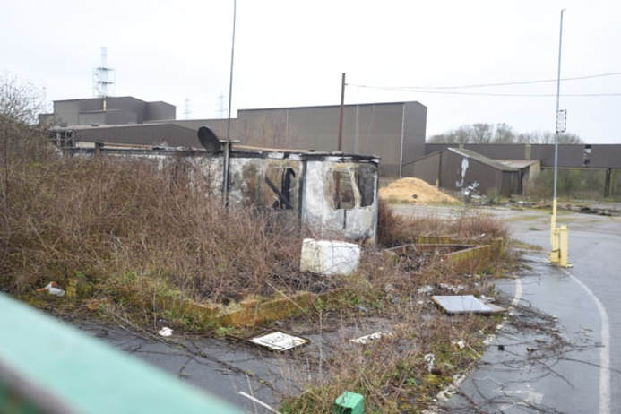 This weekend's fire took place in this old security shed on the Fisons site.