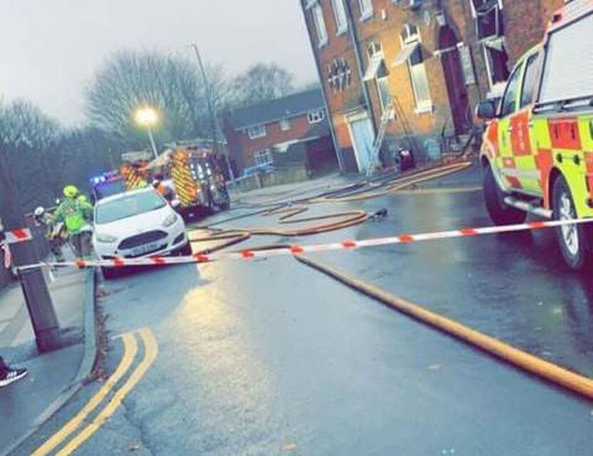 Fire breaks out at former Conservative club. Photo: Spotted Tipton