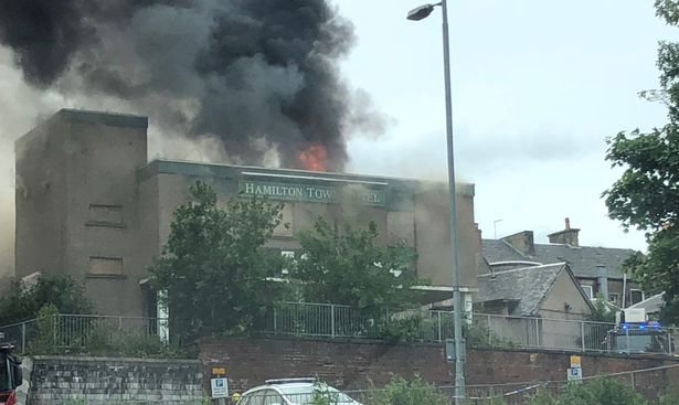 Fire at former Hamilton Town Hotel 
