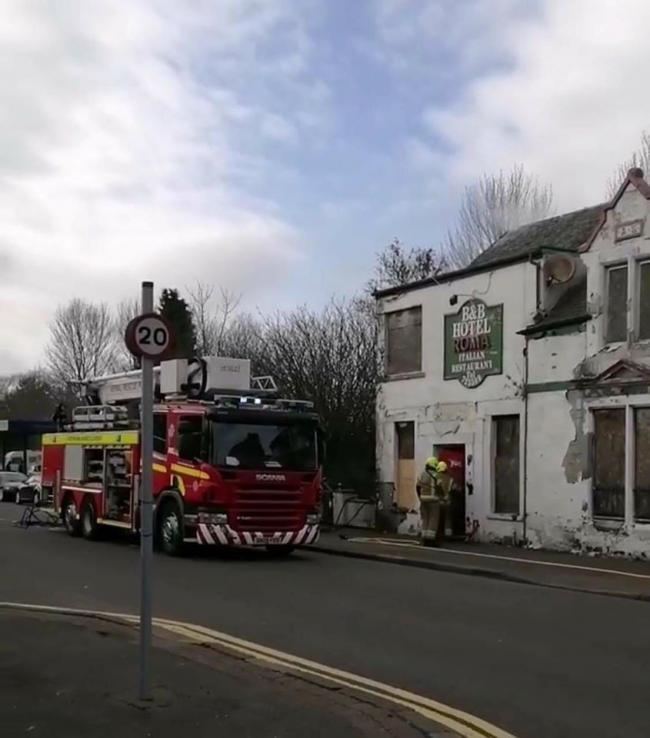 Firefighters at Hotel Roma in Halbeath. Pic: Fife Jammer Locations.