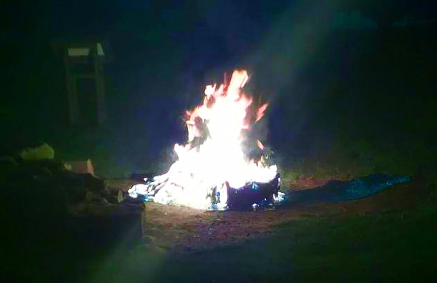 Bin set ablaze in Kilwinning Abbey grounds
