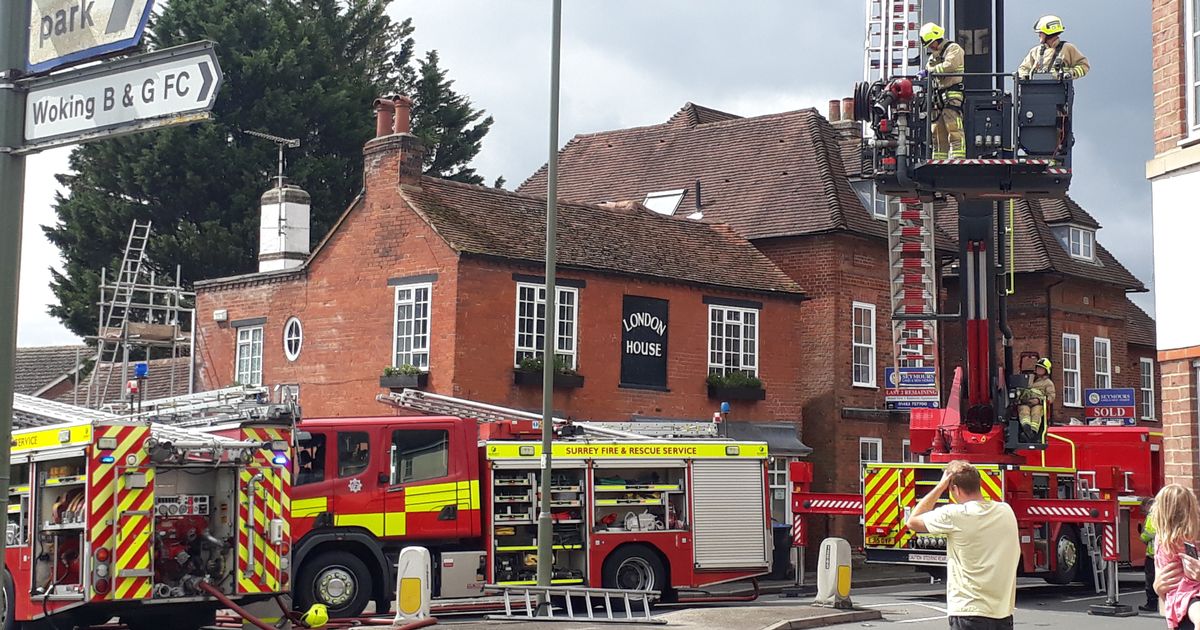 Firefighters on the scene at London House