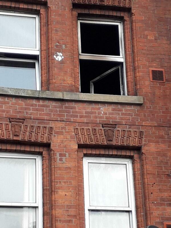 Damage was caused on the second floor of the Marklands building in Tyldesley
