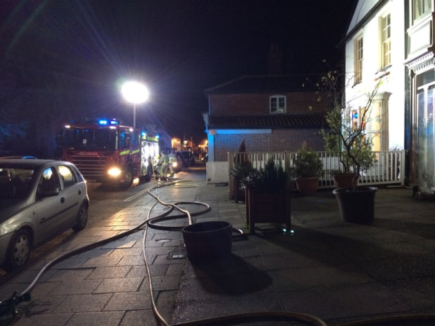 Fire fighters were called to Myhill's Pet and Garden shop in Diss on Monday evening.