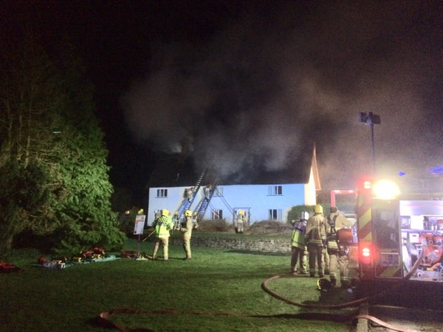 The thatch fire at Mundham. 
