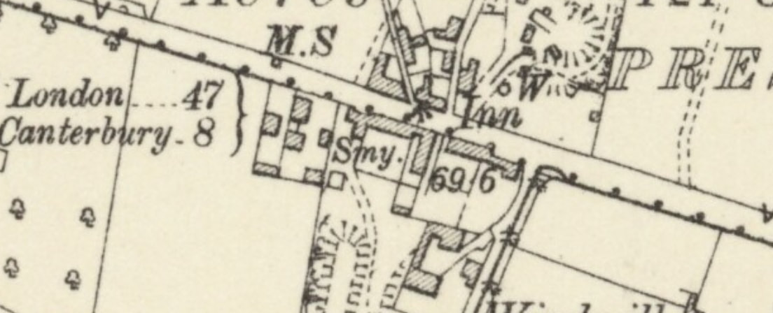 The Old Forge is marked as a smithy on the 1906 OS map