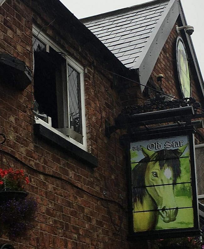 Firefighters rescue man out of window at The Old Star pub in Winsford