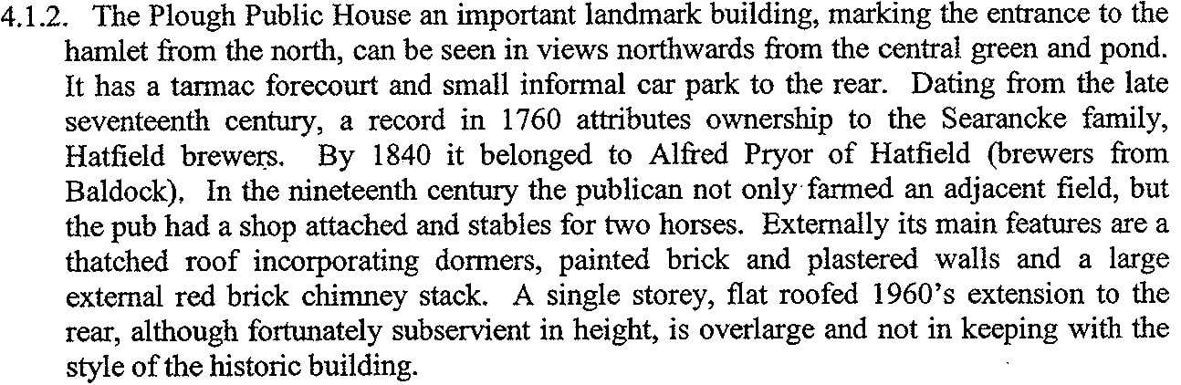 An extract from the Sleapshyde Conservation Area Character Appraisal.