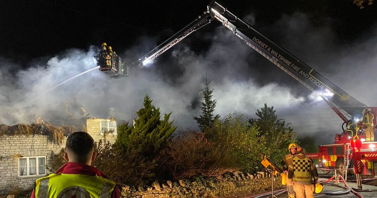 British Red Cross Dorset Emergency response shared this picture from the scene of the fire last night