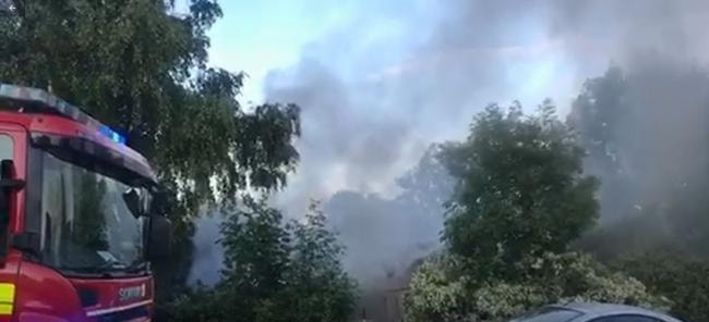 Smoke caused by a fire on Ridgeway Hill in Newport (Picture: Taken from video by Andrew Elliott)