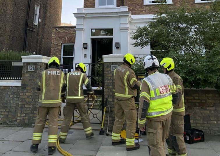 Four fire engines attended the blaze in the residential thoroughfare. Picture: London Fire Brigade