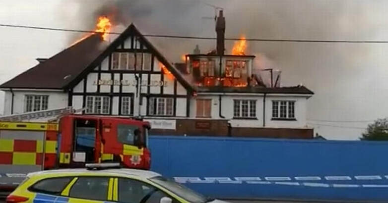 Admiral Jellicoe: Fire rips through derelict Canvey pub