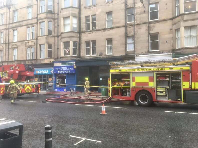 The fire broke out in the basement of the Project Coffee cafe in Bruntsfield Place shortly before 8pm. 