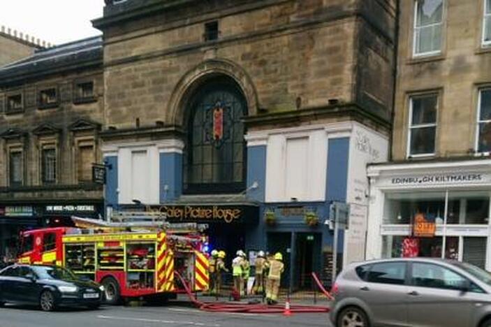Fire crews outside the Caley Picture House. Pic: Katelyn Jane Scott. 