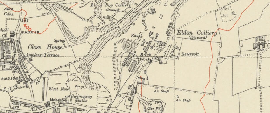 By 1939, the colliery was gone and the brickworks expanded.