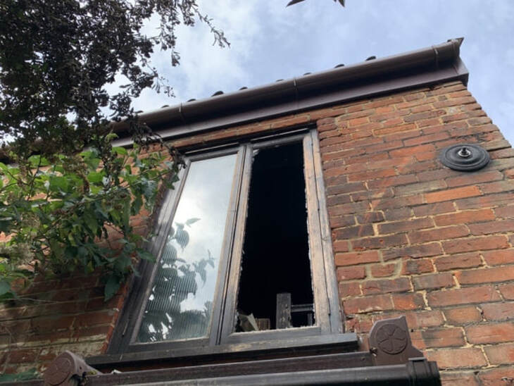 Damage after the fire at a property behind Oak Street, Fakenham. (Picture: Aaron McMillian)