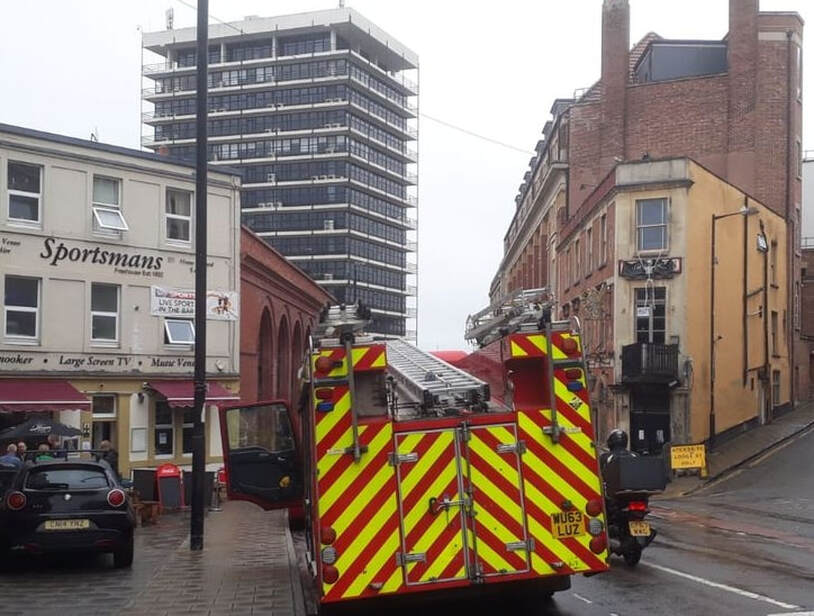 Emergency services in Colston Street