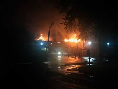 Up to fifty firefighters battled the blaze at Glasgow Golf Club in Bearsden