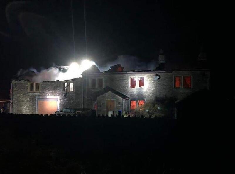 Huge fire rips through farm house in early morning blaze