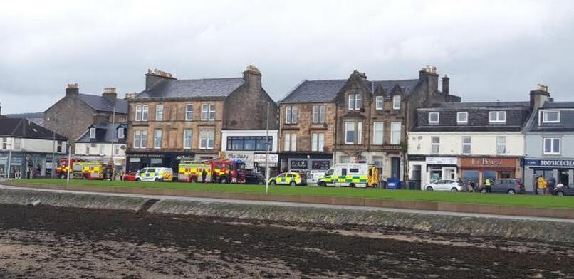 Emergency services were called to a report of a fire at a restaurant in West Clyde Street on Monday morning (Photo - Kevin Mullen)