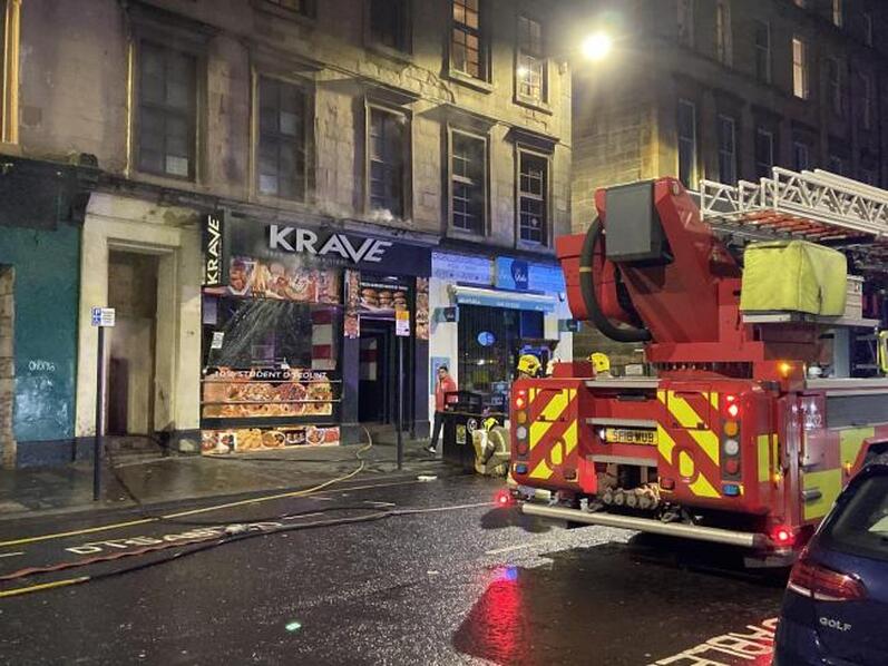 Fire crews on Glasgow’s Pitt Street